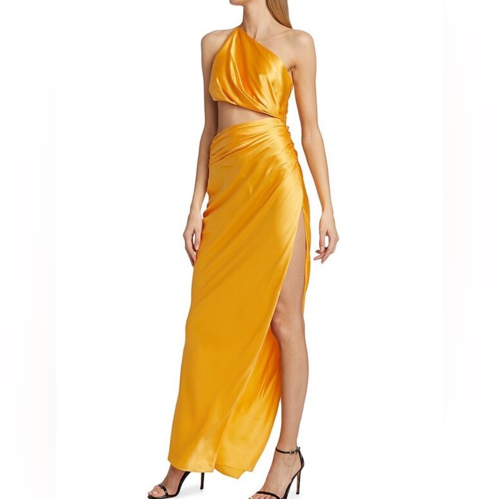 The Sei Silk Cut-Out Gown in Yolk US 2